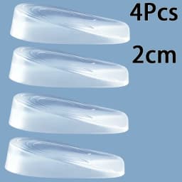 Men's and Women's Height Increasing Insoles Invisible Elastic Heel Pads Silicone Shock Absorbing Insoles 2pcs/4pcs
