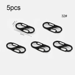 5/10PCS Tactical S Type Carabiner Camping Equipment Mini Anti-Theft Aluminium Alloy Keychain Hook Hiking Backpack Buckle BBK01