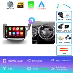 For Honda Jazz 2 GG 2008 - 2014 Fit 2 GE GP GE 2007 - 2014 GPS Car Radio Navigation Multimedia Video Player Stereo BT Android 16