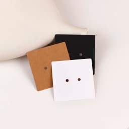 50Pcs 6.5x6.5cm Rings Case Display Card Holder for Earrings Jewelry Packaging Wholesale Small Business Supplier Bags Available