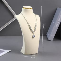 Beige Jewelry Display Props with Metal Base Earring Necklace Organizer Holder Jewelry Counter Earrings Rings Display Stand