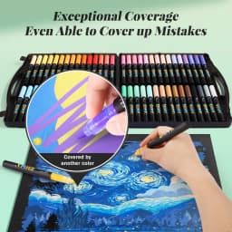 ENMY Acrylic Paint Markers Pen Soft Head Direct Liquid Graffiti Painting QuickDry Pigments Art Supplies for Felt