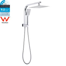 **Sydney Stock** KYLINS 2 In 1 Shower Head Set Round 8/10/12/16'' Rainfall Head Gooseneck Arm Mixer Taps Set Gun Metal Grey WELS