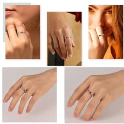 U7 925 Sterling Silver 1-5pcs Birthstones Ring for Woman Promise Engagement Wedding Custom Family Jewelry Gift Mother Grandma