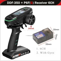 DUMBORC DDF-350 10CH RC Remote Controller 2.4G Digital Radio Transmitter Gyro Receiver for Drift Car Tank Boat Robot Toy Wltoy