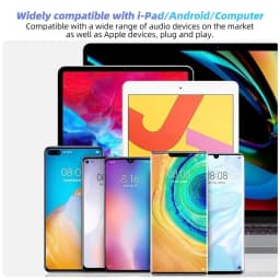 Type C Wired Earbuds Headphones For Xiaomi Redmi Poco Oneplus OPPO Huawei Honor Samsung Earphones 3.5mm Laptops Tablet Headset