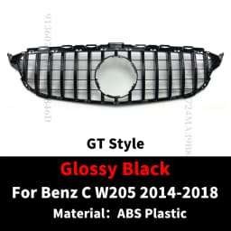 GT Diamond Front Bumper Grille For Mercedes W205 Grill C205 S205 Benz C 2014-2021 C200 C260 C180 C250 C300 Coupe AMG Tuning