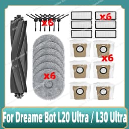 Fit For Dreame Bot L20 Ultra / L30 Ultra / X20 Pro Supplies Accessories Main Side Brush Mop Cloths Hepa Filter Dust Bags Parts