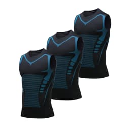 3 Pack Men Quick Dry Printed Compression Tank Top Elastic Breathable Sleeveless Undershirts Gym Running Athletic Sport Vests
