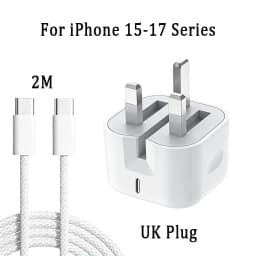 PD 40W For Apple Fast Charger For iPhone 17 Air 16 15 14 13 12 11 Pro Max Type C Quick Charging Data Cable UK EU Plug Adapter