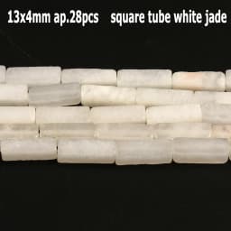 44 Types White Chalcedony Jade Agate Bead Natural Stone Rondelle Cube Faceted Loose Beads for Jewelry Making Bracelets Accessory