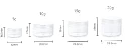 10 Pcs Empty Transparent Plastic Jars with Lids Round Storage Containers Wide Mouth Beauty Products Cosmetics Crafts and Foods