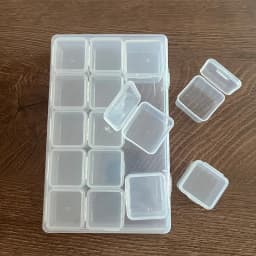 Plastic Box 15 Grids Separate Compartment Case Portable Travel Ring Stud Earring Pendant Necklace Jewelry Storage Orgainzer