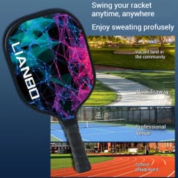 Pickleball Rackets Set Pickleball Paddle Set of 2 Rackets & 4 Pickleballs Balls Beach Tennis Pickleball Racquet Lightweight