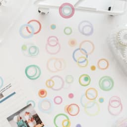 6.2cmx2m Color Echo Tape Stickers Cute Candy Loop Masking Tape for Collage Junk Journal Scrapbook Mobile Stationery