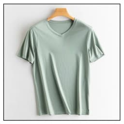 SuyaDream Mens Solid Tee Cotton Silk Blend Plain O Neck Short Sleeved Cozy T Shirts 2026 Summer Simple Chic Top White Black