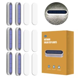 Solar Deck Lights IP68 Waterproof Outdoor Auto On/Off Lighting for Steps Docks Driveways Patios Fences - Solar Powered Lighting