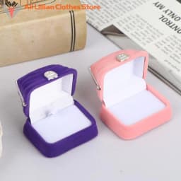 1 Piece Small Jewelry Box Velvet Wedding Ring Box Necklace Display Box Cute Bear Gift Box Container Case For Jewelry Packaging