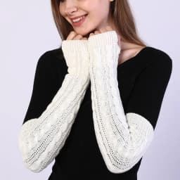 Winter Women's Mitten Knitted Arm Warmers Long Fingerless Gloves Wrist Elbow Oversleeves for Girls Clothes Punk Gothic Mittens