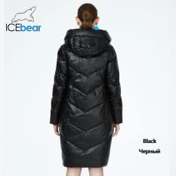 ICEbear-Mid-length Hooded Jacket for Women, Warm Cotton Coat, Casual Parkas for Ladies, Fashion Brand, New, Winter, GWD20302D, 2