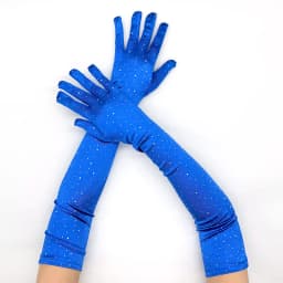 Women 55cm Satin Flash Drill Shiny Long Gloves Retro Campus Dance Party Wedding Bride Stage Performance Opera