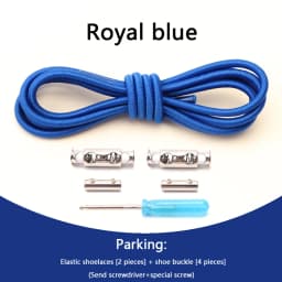 1 Pair No Tie Shoelaces For Sneakers Elastic Shoelace Metal Spring Lock Man And Woman Shoe Accessories Lazy Shoe Laces 100cm