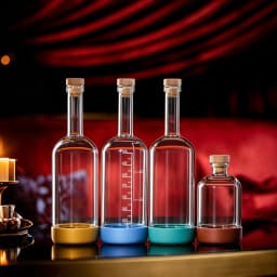 2PCS 800ml Inmeet Creative Bubble Wine Bottle Bar Juice Cocktail Oil Bottle with Scale Bartender Supplies