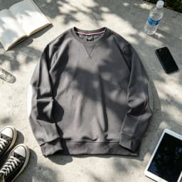 2026 Autumn New Basic Knitted Pullover Sweatshirts Men's Plus Size Soild Color High Quality Fashion Washed Casual Sportswear