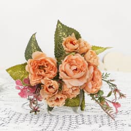 9 Heads Simulation Rose Fake Wedding Arch Silk Flower Home Decoration Artificial Home Living Room Table Decoration Fake Flower