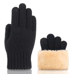 Female Winter Warm Knitted Full Finger Gloves Men Solid Woolen Touch Screen Mittens Women Thick Warm Cycling Driving Gloves H46