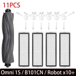 For xiaomi x10 plus accessories Mijia Omni 1S B101CN Robot Vacuum Main Side Brush Filter Mop Dreame L10s Ultra / S10 Pro Parts