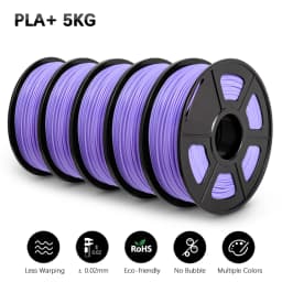 SUNLU 5KG PLA Plus/Clear/AntiString Filament 1.75mm 1kg Spool (2.2lbs) Neatly Wound Filament Fit Most FDM Printer