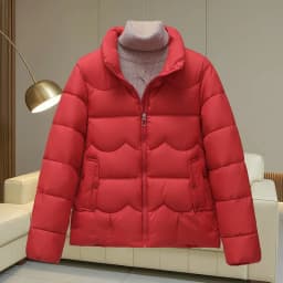 2027 Winter Parkas Women Down Cotton Jacket V-neck Large Fur Collar Belt Mid Length Cotton-padded Coat Female Outerwear Overcoat