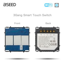 BSEED 1/2/3Gang WIFI Touch Switch Part Only Glass Panel Smart Dimmer Curtain Switch Function DIY Part EU Wifi Socket Parts