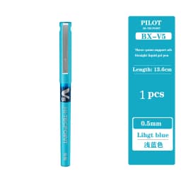 1pcs Japan Pilot V5 Gel Pen Straight Liquid Roller Pen BX-V5 Large Capacity Quick-drying Ink 0.5mm Needle Tip School Stationary