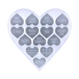 Love Ear Studs Earrings UV Crystal Epoxy Mold Keychain Pendant Resin Silicone Mould DIY Crafts Jewelry Casting Tools