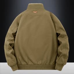 New Autumn Winter Men Washed Cotton Reversible Flight Jacket Lamb Fleece Fleece Lined Thick Warm Outerwear For Middle Aged Male