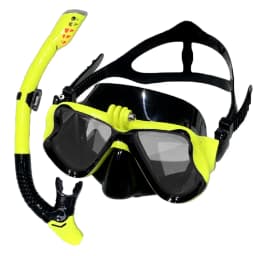 Diving Mask with Sports Camera Mount, Electroplated Tempered Glass, Silicone Strap, Safe and Comfortable Design