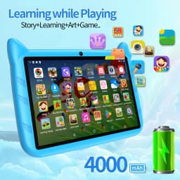 New 7 Inch Cartoon Pattern Kids Tablets Quad Core 4GB+64GB ROM Bluetooth 5G WiFi Learning Education Games Tablet Children's Gift