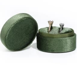 Single Velvet Ring Box Cute Oval Shaped Display Jewelry Box For Wedding Ceremony Ring Box Packaging Gift Packaging Accessories