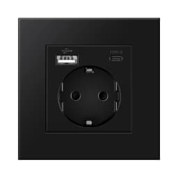 NYWP Wall USB Plug with EU Standard Double Plug 16A Wall Embedded AC 110V-250V New Style Panel Room Socket