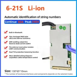 JBD 6S 8S 10S 13S 14S 16S 18S LiFepo4 BMS 24V 36V 48V Smart BMS 20A 30A 40A 50A 60A 80A 100A 120A Balance Lithium 18650 Battery