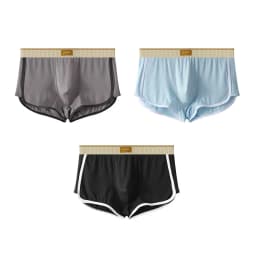 EXILIENS Modal 3pcs Striped Boxer Men Underwear Breathable Mens Boxers Cuecas Masculinas BoxerShorts Man Panties Size M3XL D6380