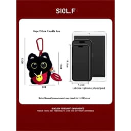 Practical Plush Black Cat Car Keychain Kitten Cartoon Backpack Decoration Toy