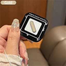 Glitter Diamond Alloy Metal Camera Control Button Cover for iPhone 17 16ProMax Plus Sensitive Smart Lens Capture Button Case