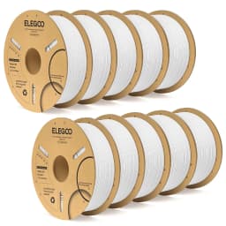 ELEGOO PLA Plus 10kg Filament 1.75mm Black 3D Printing Material Dimensional Accuracy +/- 0.02 mm Fits Most FDM 3D Printers