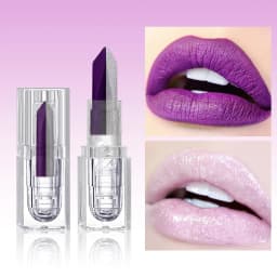2 in 1 Glitter Lipstick, Gradient Shiny Lip Gloss, Long Wear Festival Lip Makeup for Halloween & Christmas