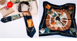 British Men's Silk Scarf Small Square Towel Satin Silk Towel Korean Style Spring Autumn Business Men's