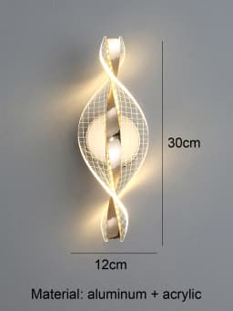 1pc/2pc Golden Snowflake, Cloudy Acrylic Wall Sconce for Living Room, Bedroom Home Decor, Modern LED Bedside Wall Sconce