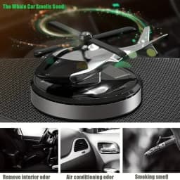Helicopter Propeller Solar Air Freshener - Styling Car Interior Decor Aromatherapy Diffuser with Rotary Perfume, Solar Powered